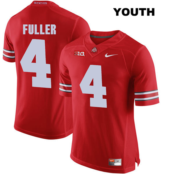 Ohio State Buckeyes Youth Jordan Fuller #4 Red Authentic Nike College NCAA Stitched Football Jersey GY19T60DD